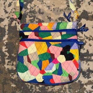 Vera Bradley Pop Art Geometric Pattern Crossbody Shoulder Bag Bright Colorful